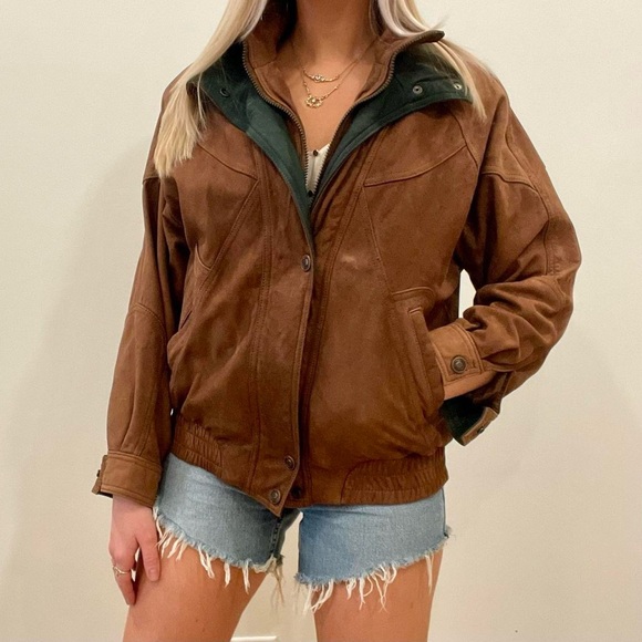 Vintage Leather Adventure Bound Wilson’s Aviator Flight Bomber Jacket in Brown